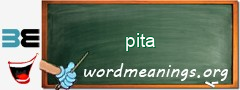 WordMeaning blackboard for pita